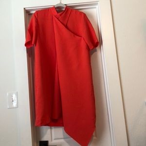 Fun, asymmetrical COS dress-in coral!